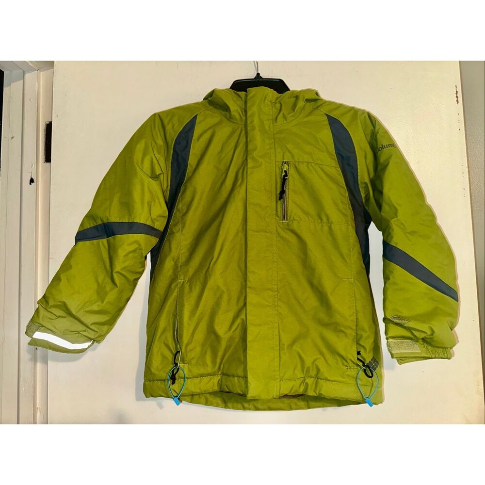 Columbia Omni Heat thermal Reflective boys 6 7 green Jacket skiing snow coat
